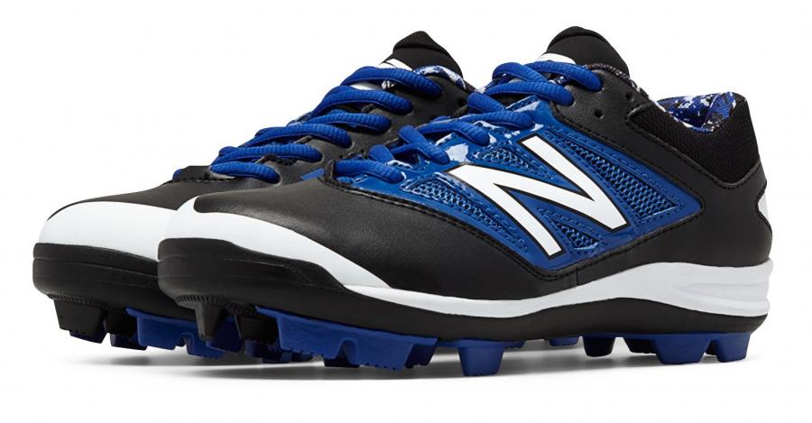 New Balance Low-Cut 4040v3 Rubber Molded Cleat J4040BB3 for Kids, Black/Blue