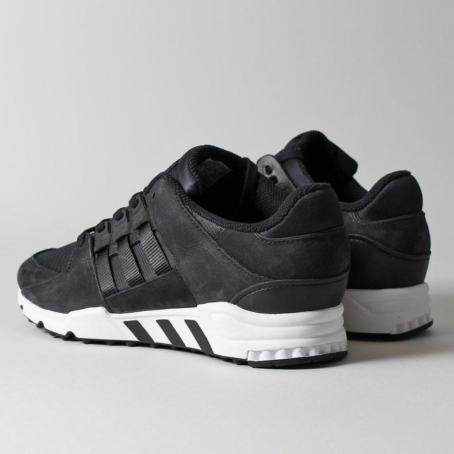 Adidas EQT Support RF in BLACK / Core Black/Core Black/Footwear White – Milled Leather Pack